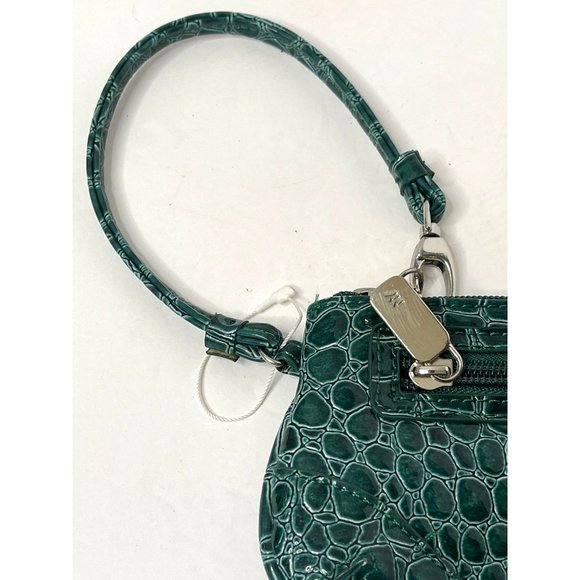 Vintage 90s NY&Co Faux Leather Croc Print Wristlet Purse RARE - Picture 2 of 7